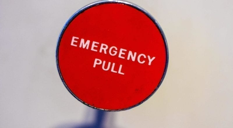 An emergency button like this one can save lives.