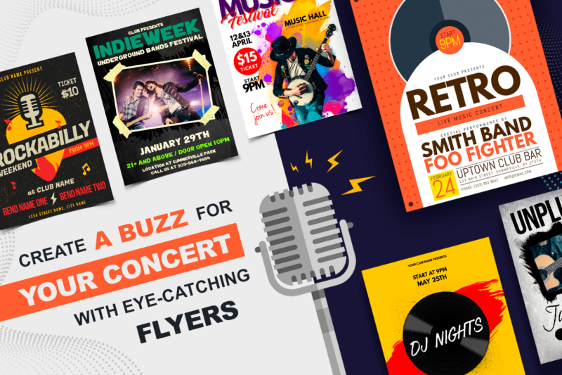 Create a buzz for your concert with eye-catching flyers