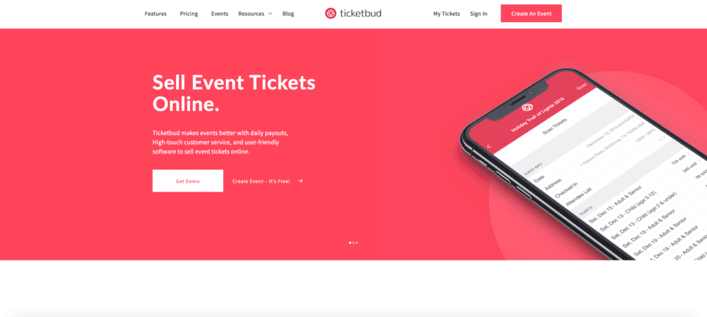 Eventbrite Alternatives: Ticketbud.